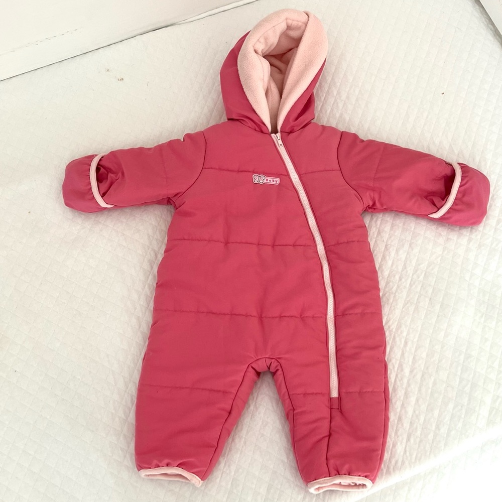 Baby Pink Snow Suit - 6-9months